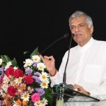 Prime Minister Ranil Wickremasinghe making yet another speech. His attack on Gotabhaya Rajapaksa’s Viyathmaga speech is the opening shot of the Presidential battle.