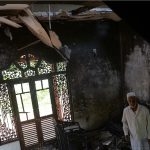 4.	All that remains of his home after the riots in Aluthgama in June 2014.  Each time a religious or ethnic community comes under attack, people killed and real estate is damaged, the government must pay compensation.  That comes from public funds which should be used to develop the country.