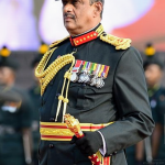 General Sarath Fonseka taking oaths as Field Marshal. The promotion was not for winning the war but in lieu of losing the presidential election in 2010. He was the first military officer to contest a presidential election and might still be the candidate in 2019. Will Gotabhaya meet his Waterloo?