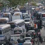 Traffic in the heart of Colombo.  Earlier it was ok, and then it became difficult, now it is a nightmare.  If this is progress, we have arrived!
