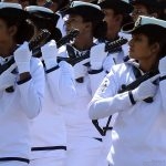 Women Naval soldiers march on Independence Day. Within a very short space of time, women navy soldiers moved from handling office work to combat duties.  The Navy will have to make necessary changes fast to meet the challenges of peace time.
