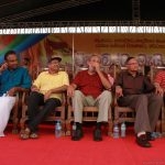 G.L Peiris seen here on stage with his colleagues says he will ask the courts to interpret the 19th amendment.