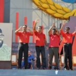 JVP Leaders at the May Day Rally this year. Prime Minister Ranil Wickremesinghe true to his reputation dragged on the process until the new constitution went down with other political issues taking centre stage