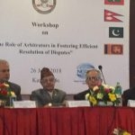 The SAARC Secretary General addressed the inaugural session of a workshop on the “The Role of Arbitrators in fostering efficient resolution of disputes” held in June this year.  India and Pakistan, two SAARC members are yet to resolve their dispute over Jammu Kashmir. (Picture Courtesy SAARC website)